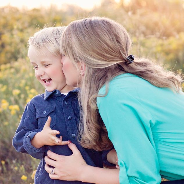 Mama kisses are the best!