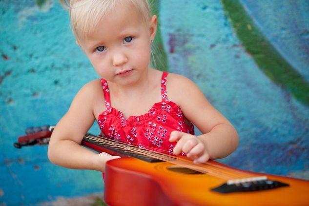 A girl and her guitar