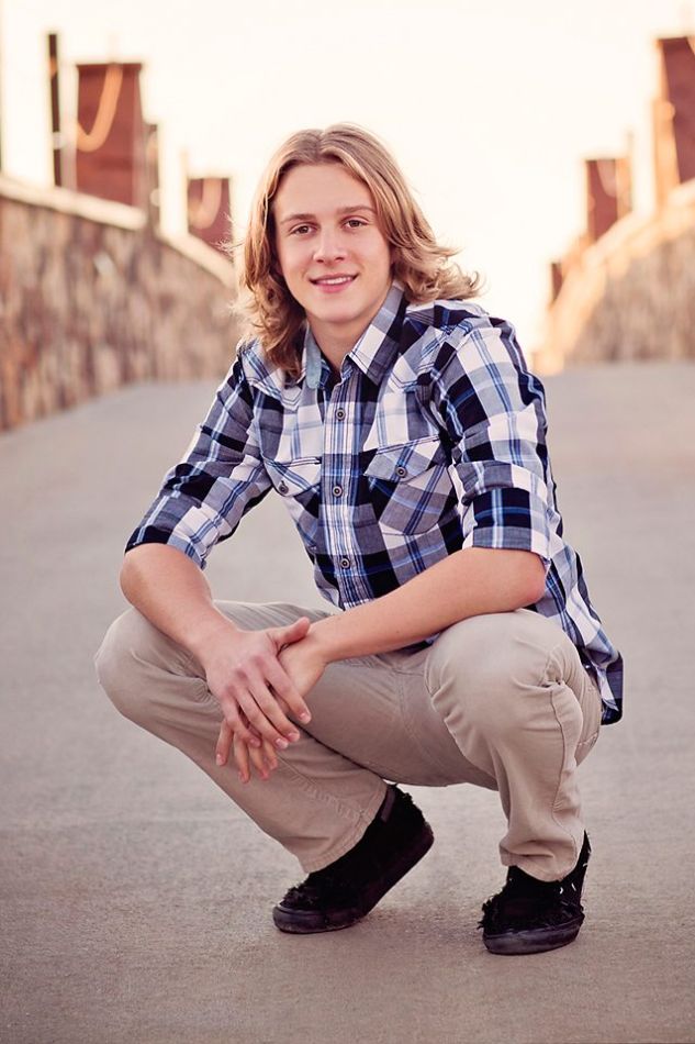Senior portrait on bridge